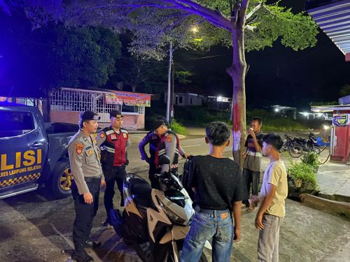 Patroli Kota Presisi, Sat Samapta Polres Lampung Selatan Cegah Kriminalitas dan Konflik Sosial di Kalianda
