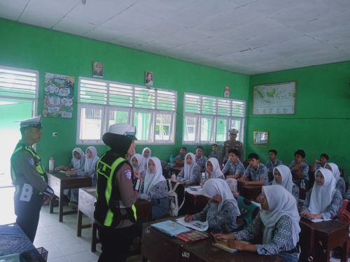 Satlantas Polres Lampung Selatan Edukasi Pelajar dan Masyarakat Lewat Ops Keselamatan Krakatau 2026