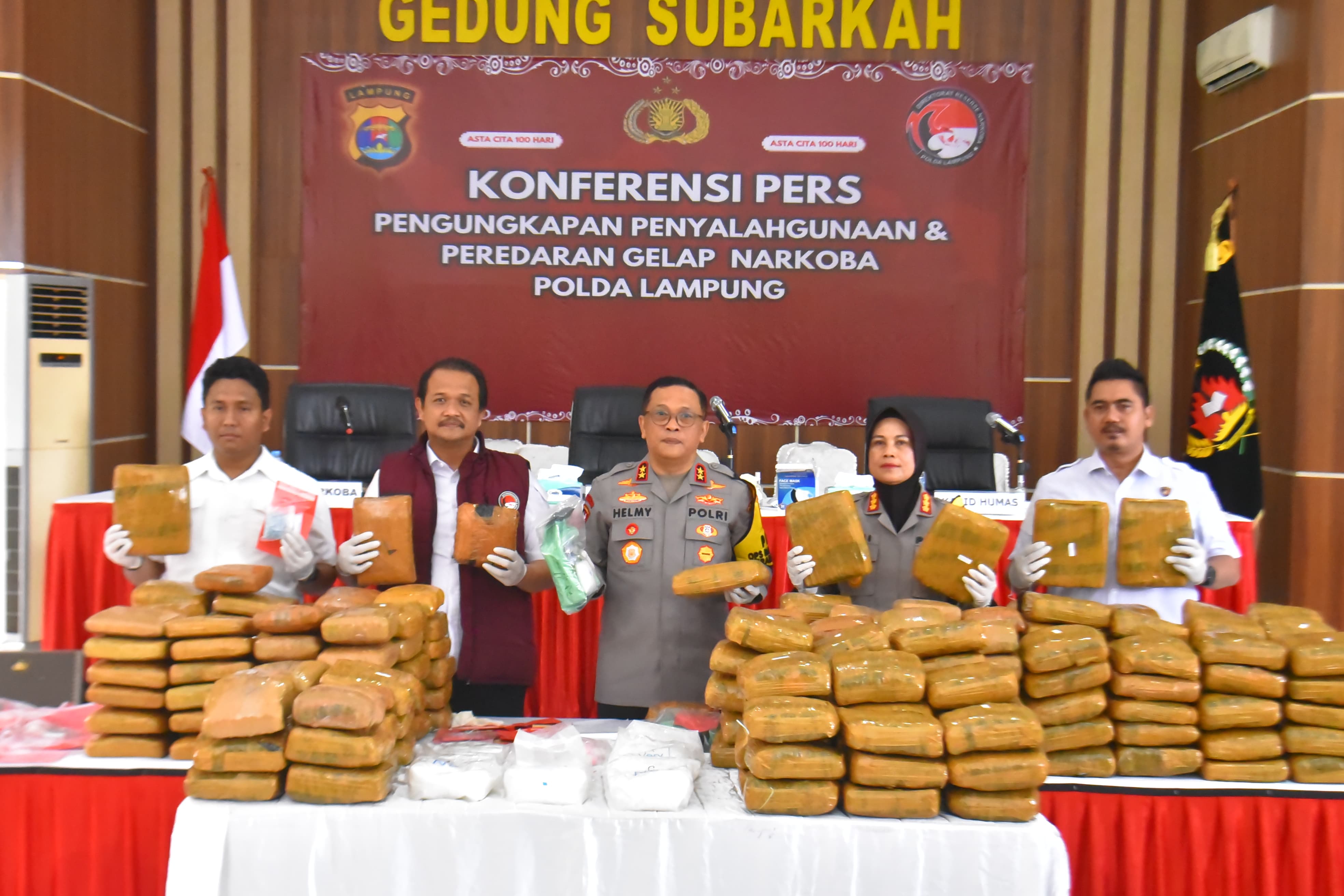 Sebulan Terakhir, Polda Lampung Sikat Peredaran Narkotika Rp14,7 Miliar