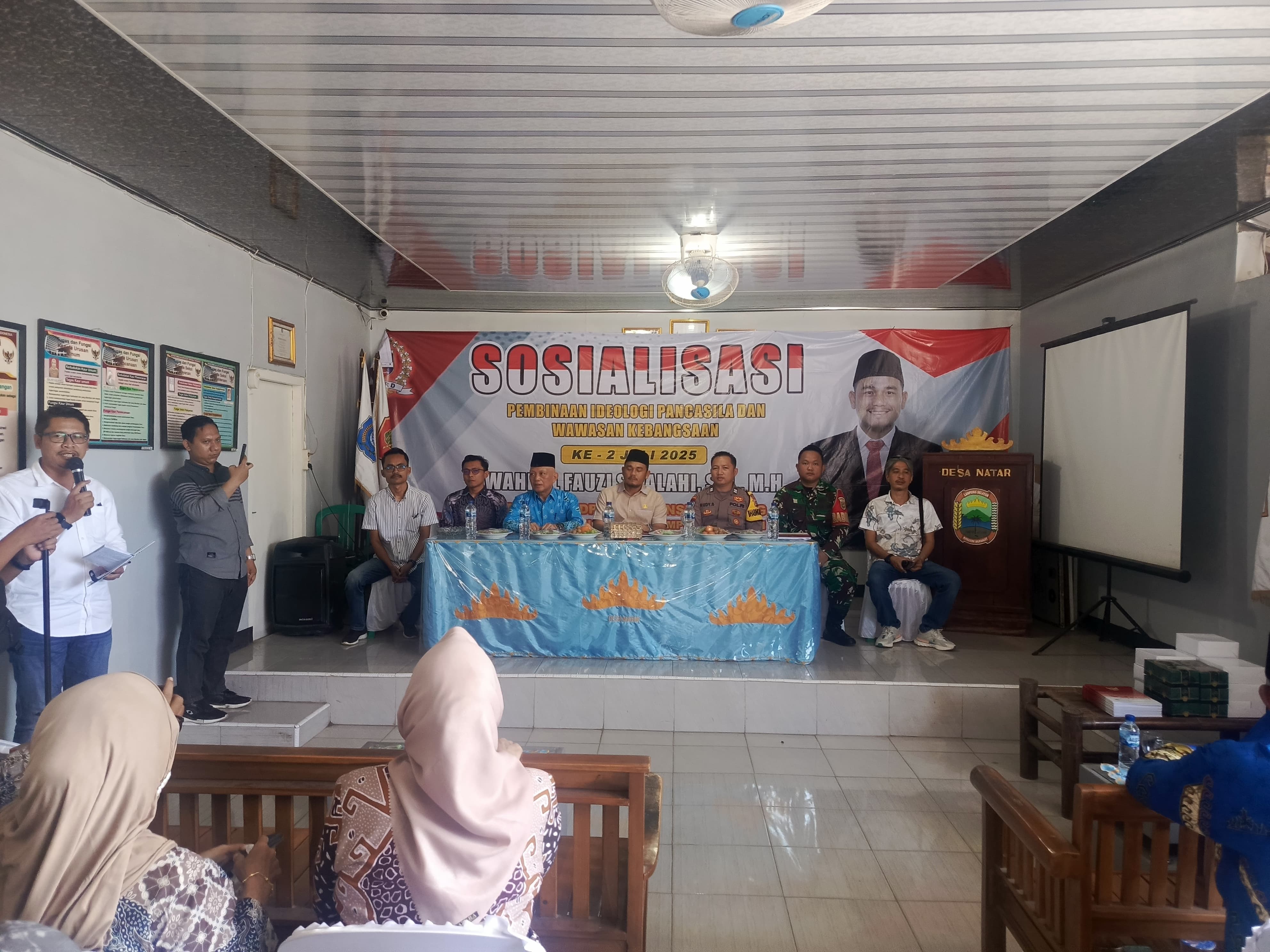 Sosialisasi Ideologi Pancasila di Desa Natar: Kolaborasi DPRD dan Aparat Jaga Nilai Kebangsaan di Masyarakat