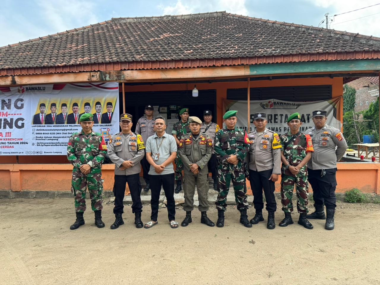 Patroli Gabungan 3 Pilar di Tanjung Bintang Jaga Keamanan Pilkada 2024